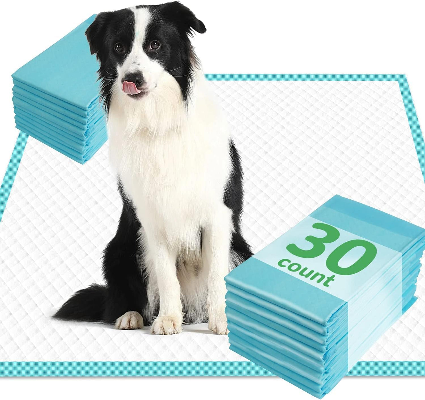 DEEP DEAR Extra Large Dog Pads 28"x34", 30 Count Thicker Puppy Pads XL, Super Absorbent Pee Pads for Dogs, Disposable Incontience Underpads for Doggies, Cats, Rabbits, Pups, Leak-Proof Pet Potty Mats