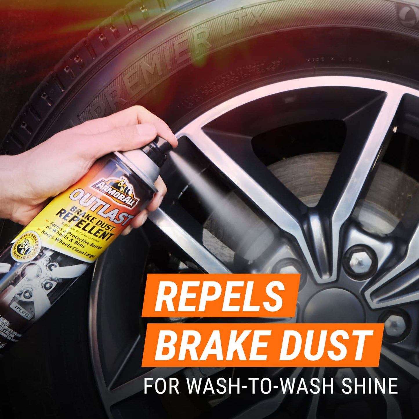 Armor All Car Brake Cleaner Dust Repellent, Cleaner for Tires, Wheels, Rims, 11 Fl Oz Each