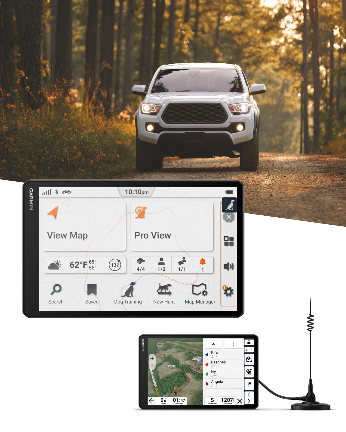 Garmin Alpha XL in-Vehicle Dog Tracking GPS Navigator, 10.1” Touchscreen, VHF Radio for 9-Mile Range, Tracks up to 20 Dogs, 64 GB Memory, Preloaded Maps, 18 Training Levels w/ Wearable4U PBank Bundle
