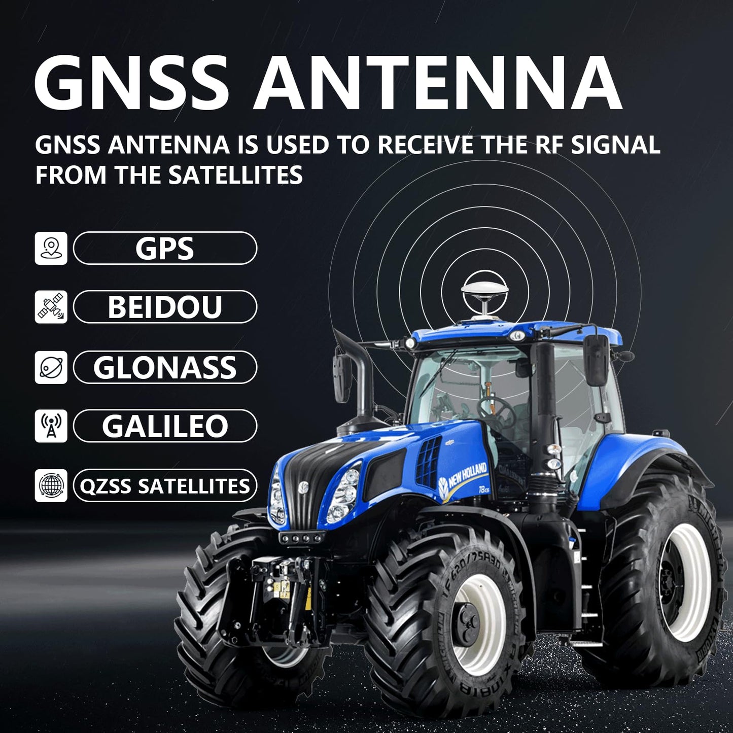 7-inch Tractor GPS Navigator for Agriculture, High-Accuracy GNSS Agricultural Navigator for Precision Farming – GPS Guidance System for Spraying, Plowing, and Sowing with Automatic Positioning