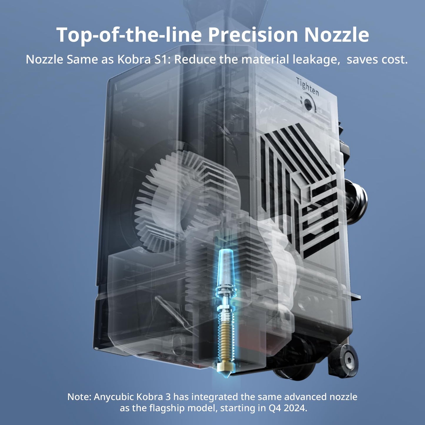 Anycubic Kobra 3 V2 3D Printer Only, Support Multi-Color 3D Printing Need with Additional Anycubic ACE Pro, Max 600mm/s High Speed, Built-in Camera Higher Precision Higher Success Rates 255×255×260mm