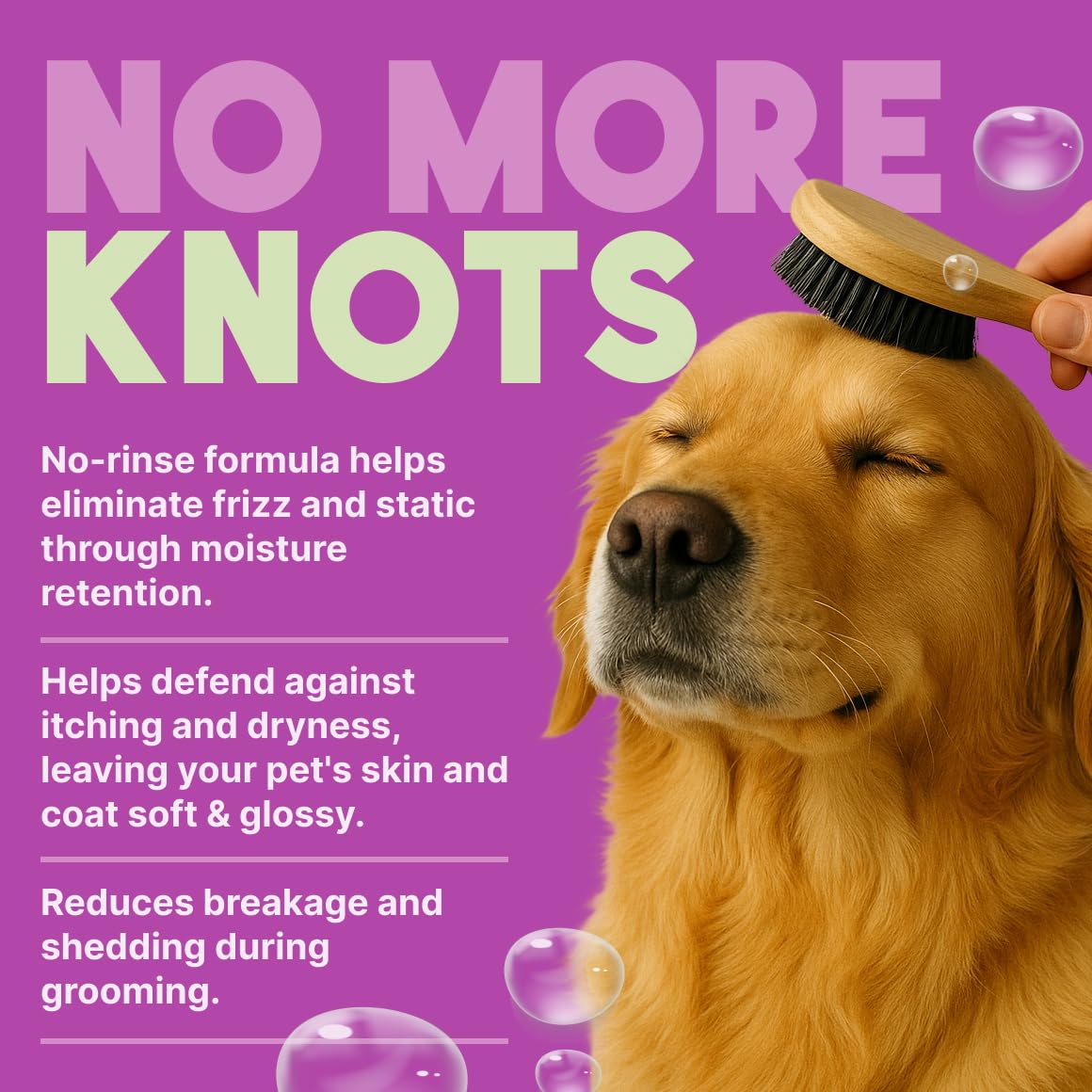 TropiClean Dog Detangler Spray Dematting, Leave in Conditioner, Perfect for Doodles & All Coat Types, Sweet Refreshing Scent, Made in the USA, 16 oz.