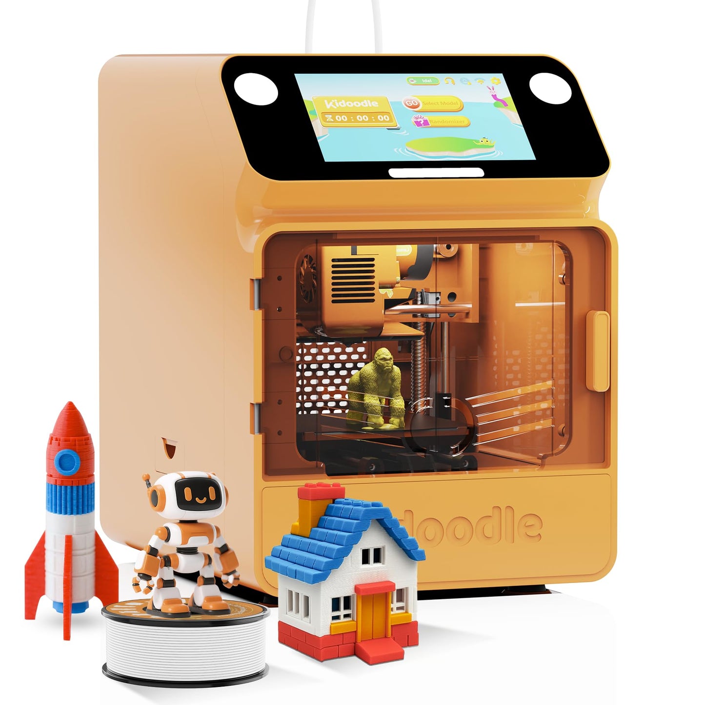 3D Printer for Kids, Safe for Children, Toy 3D Printer, STEM Learning Mate, Wi-Fi & App Control, Weekly Update Toy Library, Touch Screen, Mini Size, Easy Setting/One Click to Print