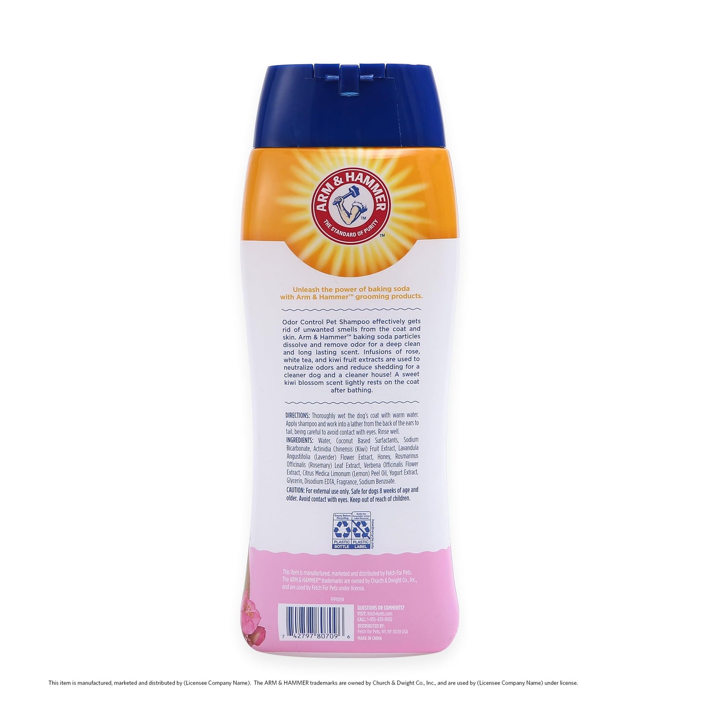 Arm & Hammer Deodorizing Dog Shampoo for Smelly Dogs & Puppies with Baking Soda, Moisturizing Dog Shampoo for Sensitive Skin - Dog Odor Shampoo - Kiwi Blossom Scent, 20 Fl Oz