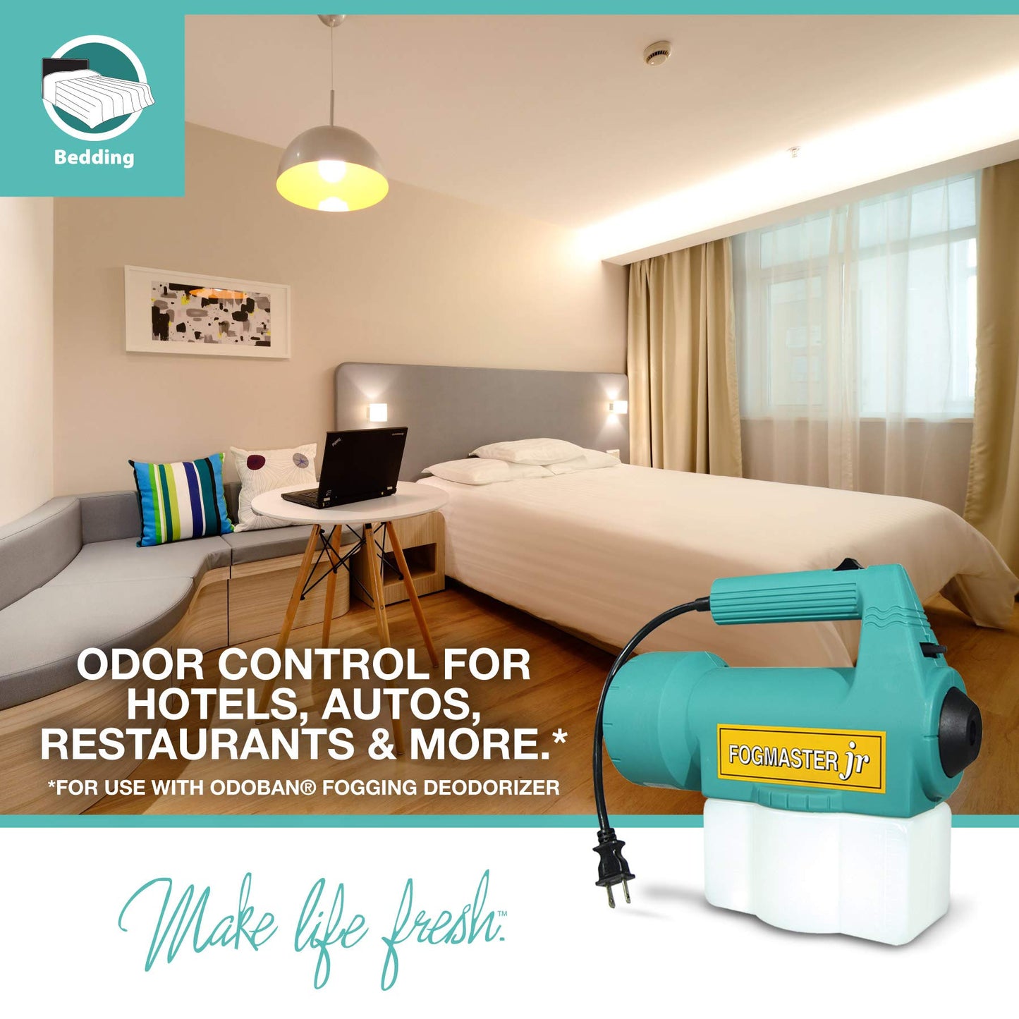 OdoBan Fogmaster Jr. Electric Handheld Fogger and Liquid Air Freshener, 1 Gallon, Cherry Scent