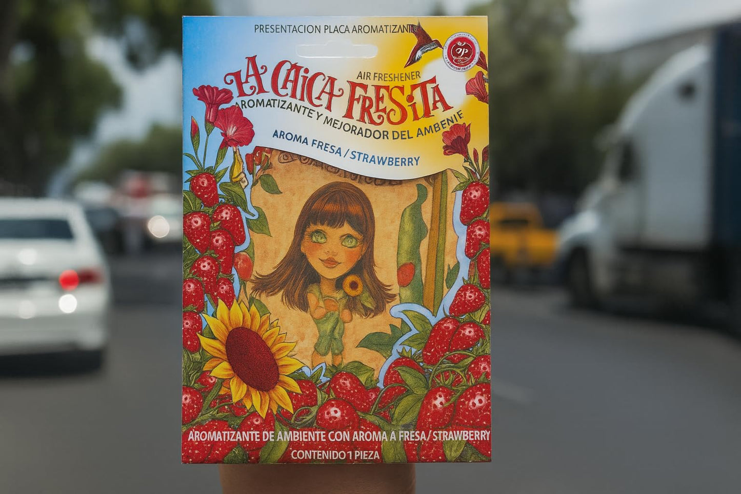 100 pcs Strawberry La Chica Fresita air Fresheners Aromatizante Fresa