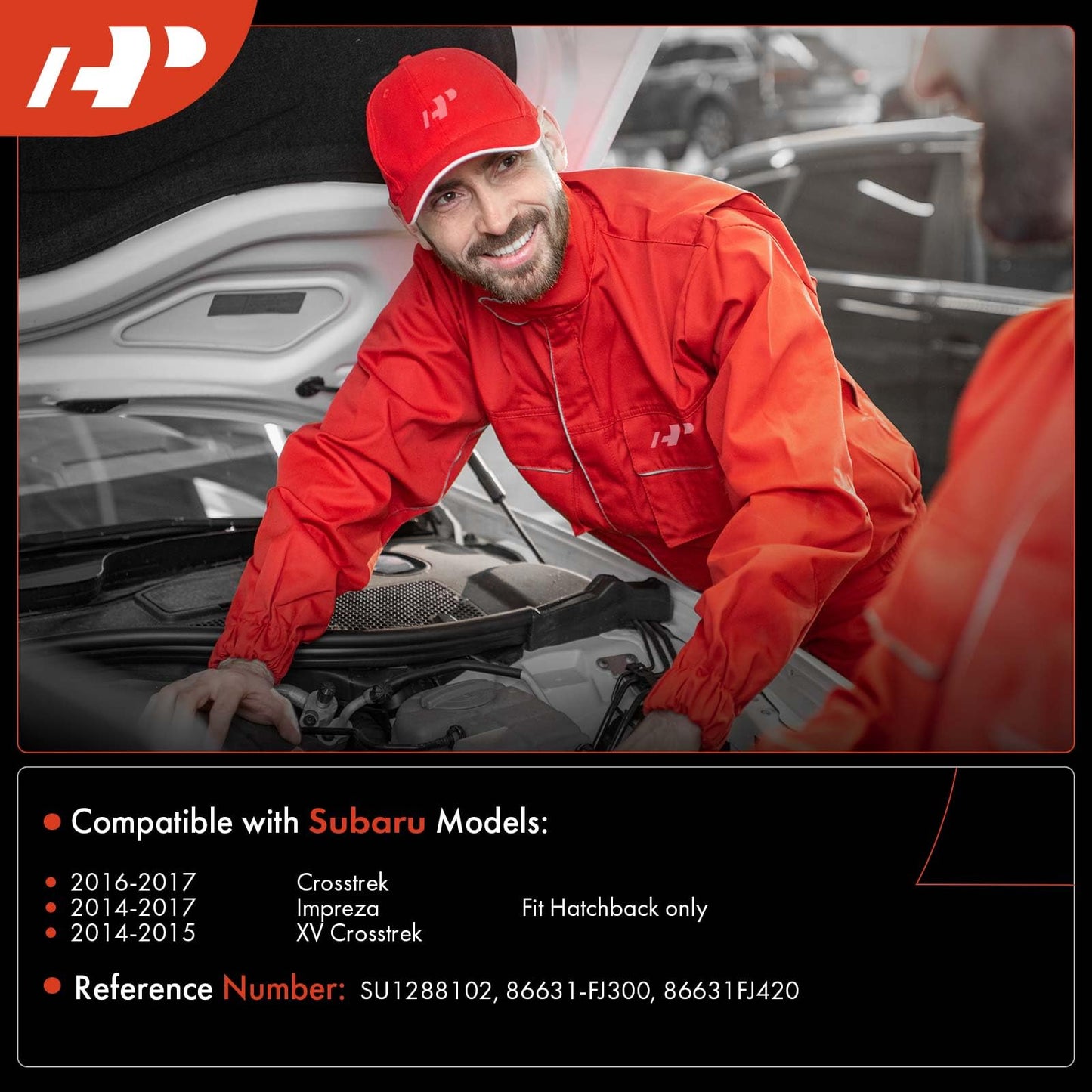 A-Premium Windshield Washer Fluid Reservoir Tank Assembly Compatible with Subaru Impreza 2014-2017, Crosstrek 2016-2017, XV Crosstrek 2014-2015 - with Pump & Cap & Sensor, Replace Part 86631FJ420