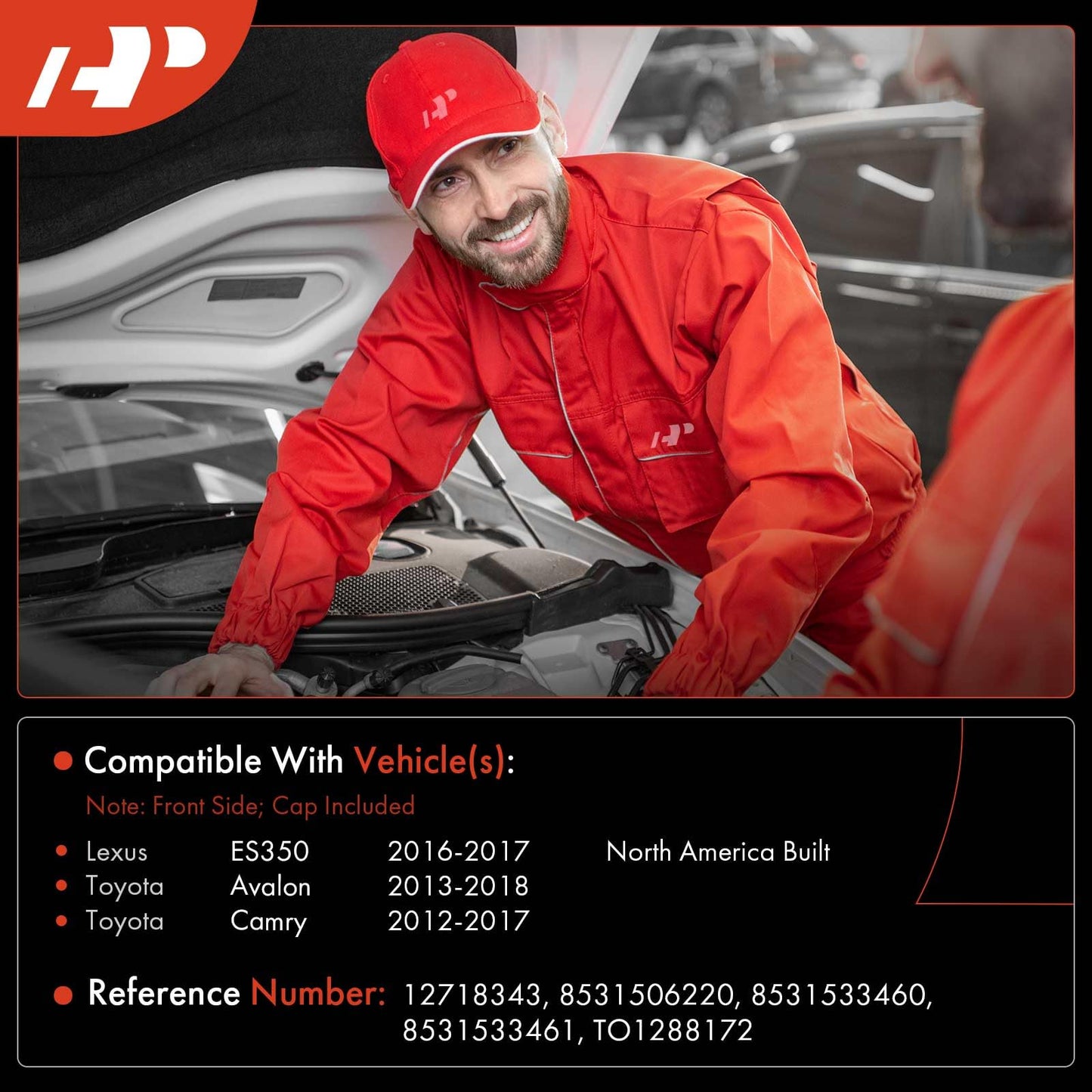 A-Premium Windshield Washer Reservoir Compatible with Select Toyota & Lexus Models - Camry 2012-2017, Avalon 2013-2018, ES350, with (Washer Pump/Cap/Hose/Filler Neck/Bracket/Fluid Level Sensor)