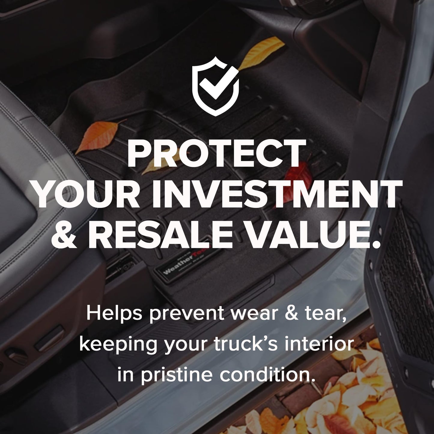 WeatherTech Custom Fit FloorLiners for Ford Super Duty (Crew Cab, Bench Seats) W/Fold Flat Storage - 1st & 2nd Row (441012-1-3), Black