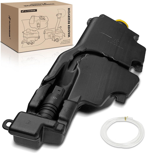 A-Premium Windshield Washer Reservoir Compatible with Select Dodge & Ram Models - 1500 2500 3500 2011-2018, Ram 1500 2500, with Cap/Washer Pump/Hose/Fluid Level Sensor/Bracket
