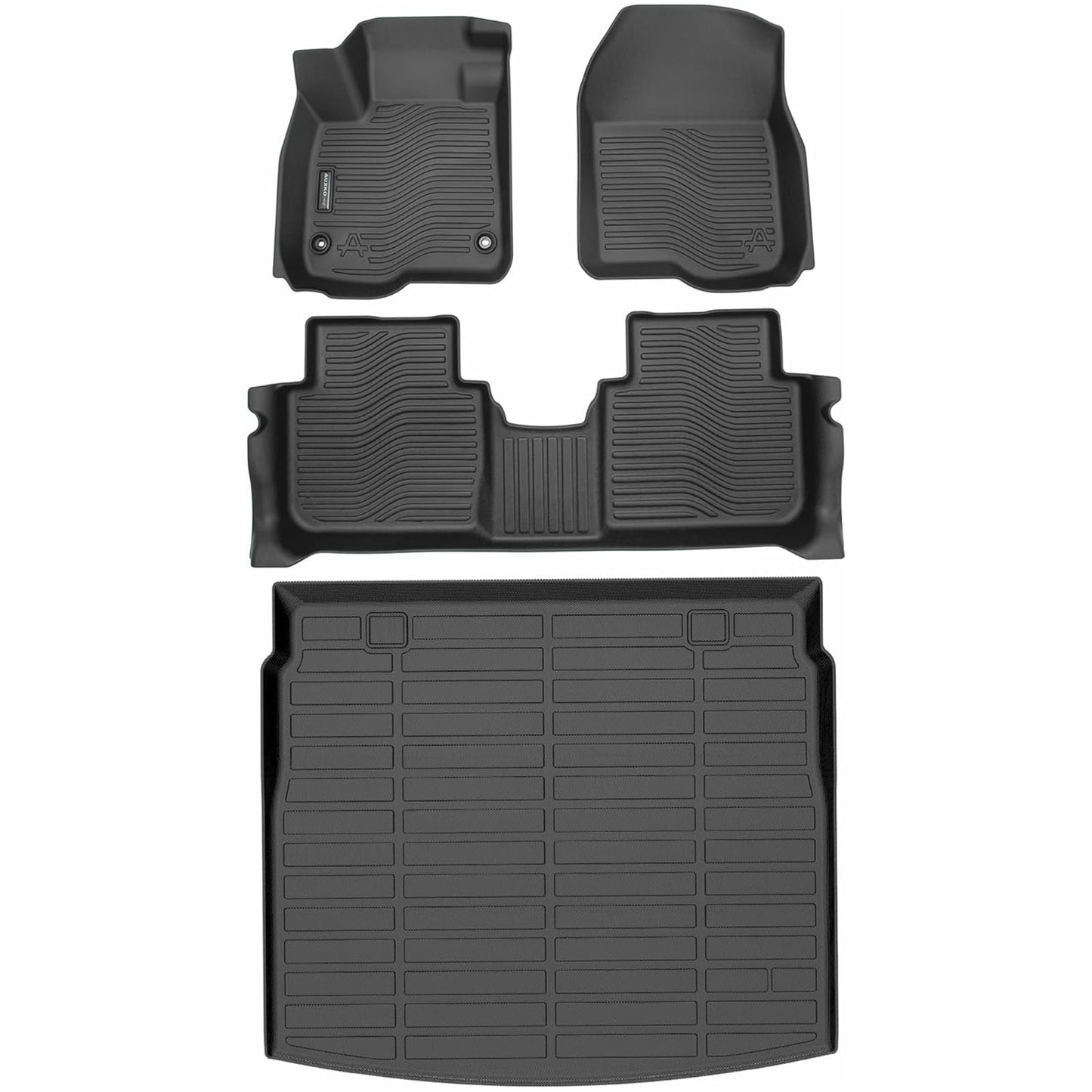 Auxko All Weather Floor Mats Upper Cargo Mat Fit for Honda CR-V 2023 2024 2025 2026(Include Hybrid) TPE Rubber Liners CRV Accessories Odorless Anti-Slip Floor Mats Cargo Mat for Upper Position