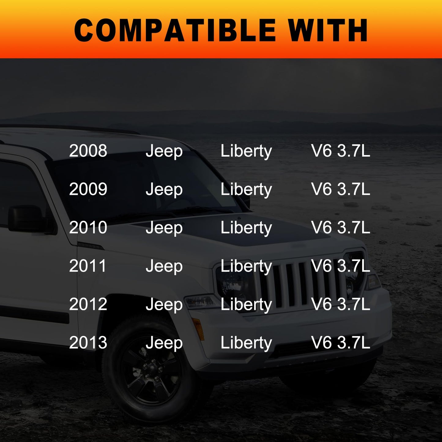 68024572AB Coolant Reservoir Tank, Windshield Washer Fluid Reservoir with Cap & Sensor Compatible with 2008, 2009, 2010, 2011, 2012, 2013 Jeep Liberty V6 3.7L Replaces# 603-837, 68024572AA