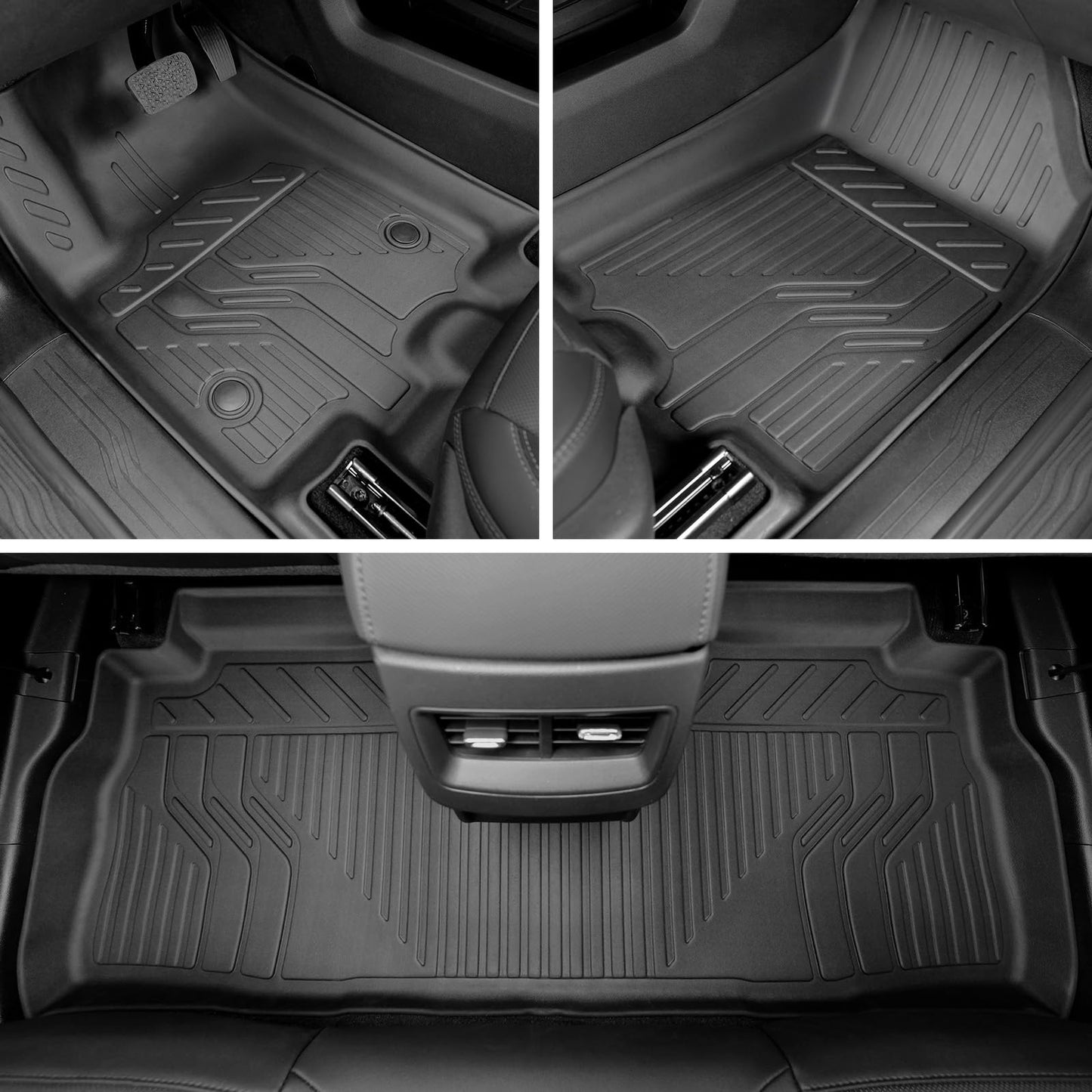 LUMWAY Floor Mats for 2024 2025 Chevy Equinox EV(Non Fuel) Trunk Mat with Backrest Mat and Storage Mats, Door Sill Protectors, All Weather Cargo Liner Back Seat Cover for Equinox EV Accessories