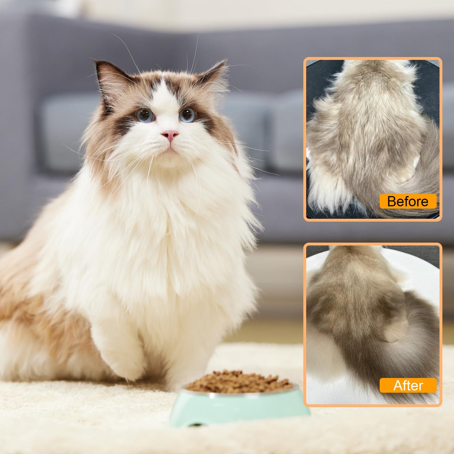 4 in 1 Cat Steam Brush for Shedding,Rechargeable Steam Pet Brush With Rotating Handle for Massaging, Self-Cleaning, and Pet Hair Removal for Long and Short Hair of Cat and Dog (Beige)