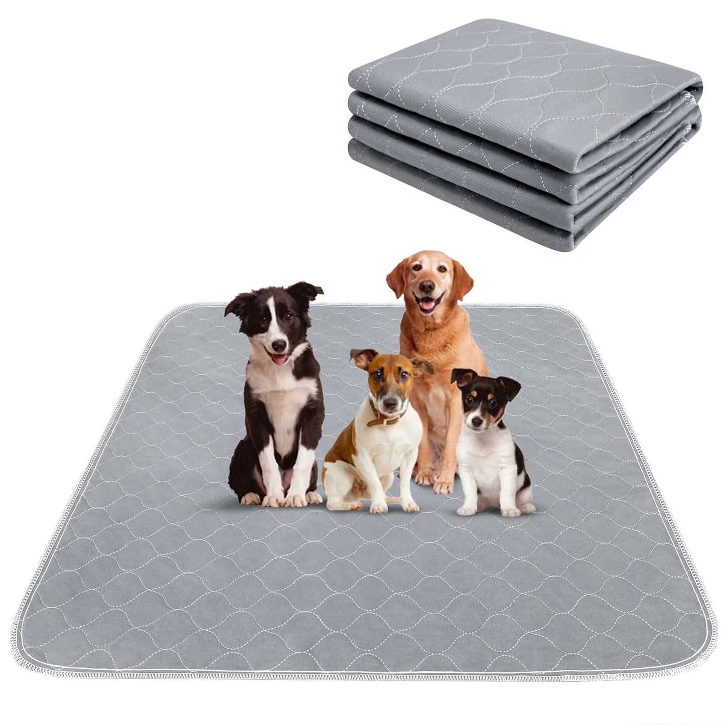 Conkote Reusable Pee Pads for Dogs Extra Large 48" x 60", Heavy Absorbency Washable Pee Pads, Waterproof & Leak-Proof Dog Training Pads Non-Slip for Pet Housebreaking, Whelping, Potty, Crate