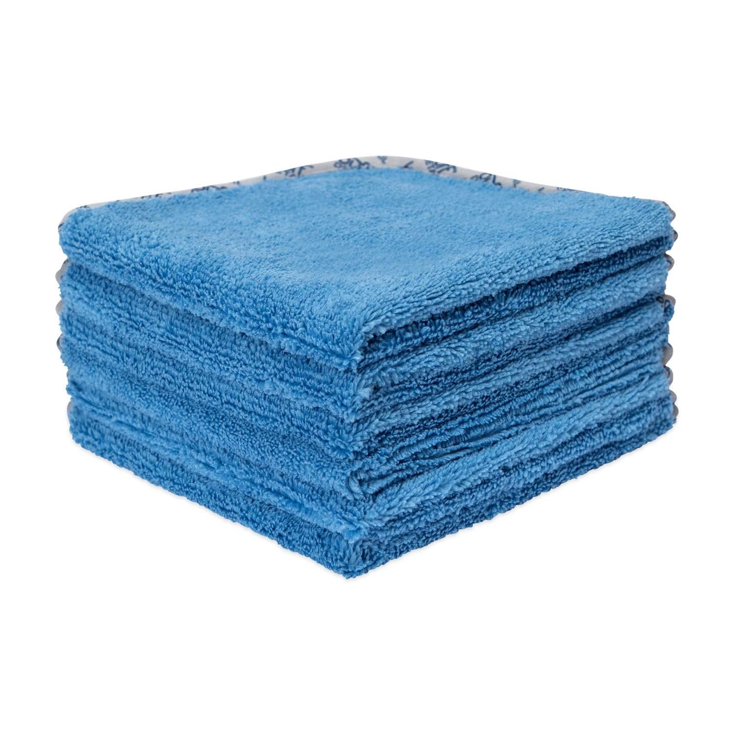 Detail Microfiber Car Towels Bulk (16" x 16") | 400 GSM | 80/20 Blend | Tagless | Soft Satin Piped Edges | All-Purpose Auto Detailing - Wax, Buff, Polish, Wash, Dry | Case of 144 (Blue)