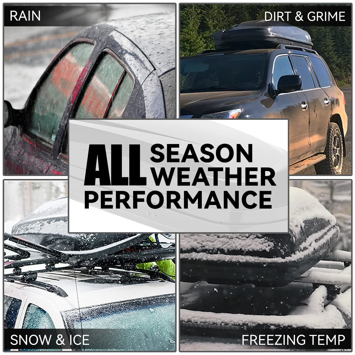 11 cu. ft. Rooftop Cargo Carrier ABS Lockable Heavy Duty Hard Shell Waterproof Car Roof Rack Luggage Carrier 53 X 34 X 15 Inches Glossy Black Capacity 110 LBS