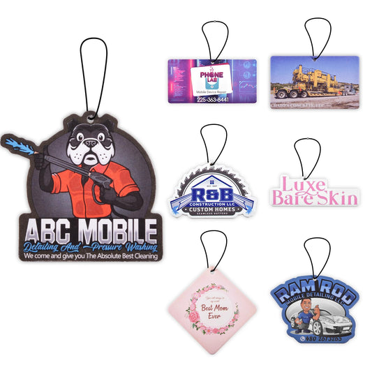 100PCS Custom Bulk Car Air Fresheners Picture Air Fresheners Personalized Scents Air Freshener Car Deco Accessories Promotional Items with Business Logo/Text/Photo