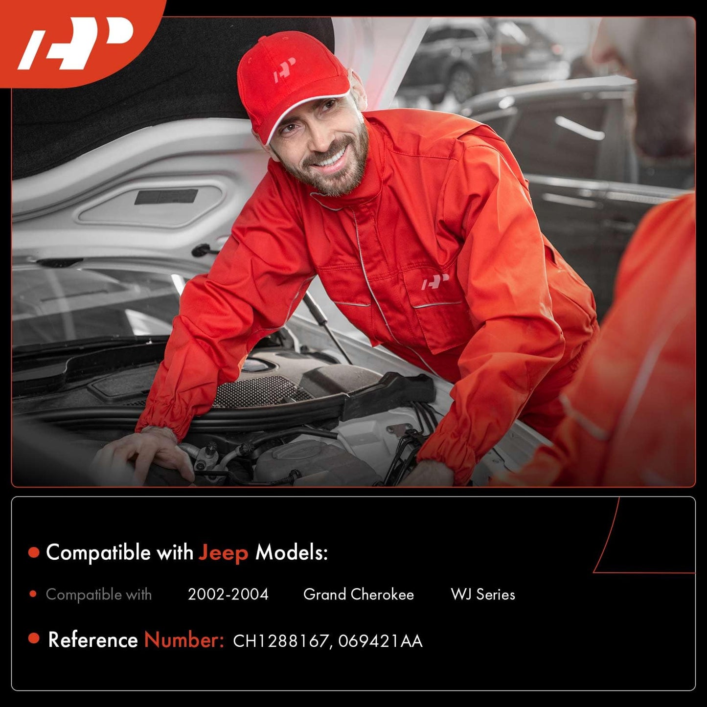 A-Premium Windshield Washer Reservoir Tank Assembly Compatible with Jeep WJ Series Grand Cherokee 2002 2003 2004 - with Cap & Washer Pump & Fluid Level Sensor