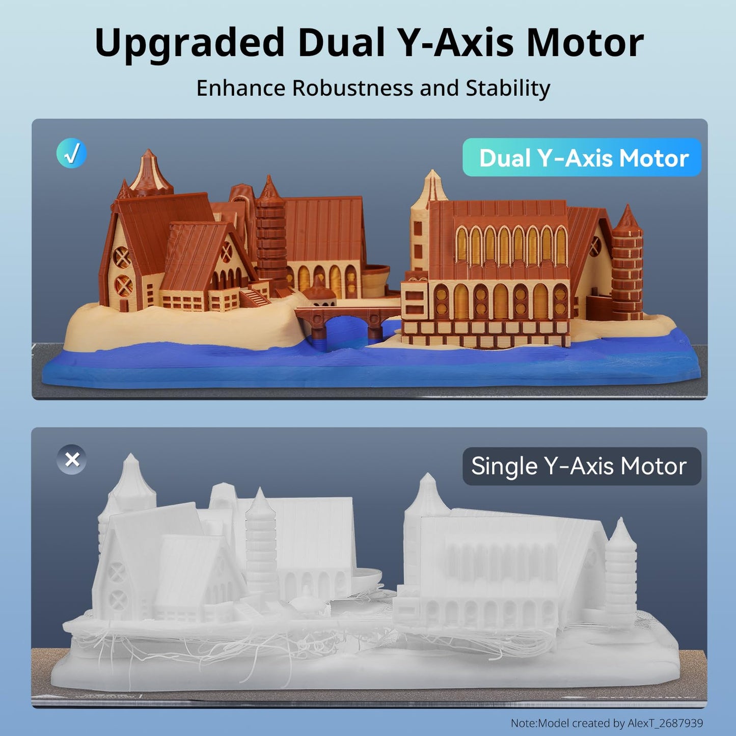 Anycubic 3D Printer Kobra 3 MAX Only, Support Multicolor Needs ACE Pro Large Printing Volume, 600mm/s High-Speed Precise Auto-Leveling & Anti-Skip Upgrade 420 * 420 * 500mm Print Volume