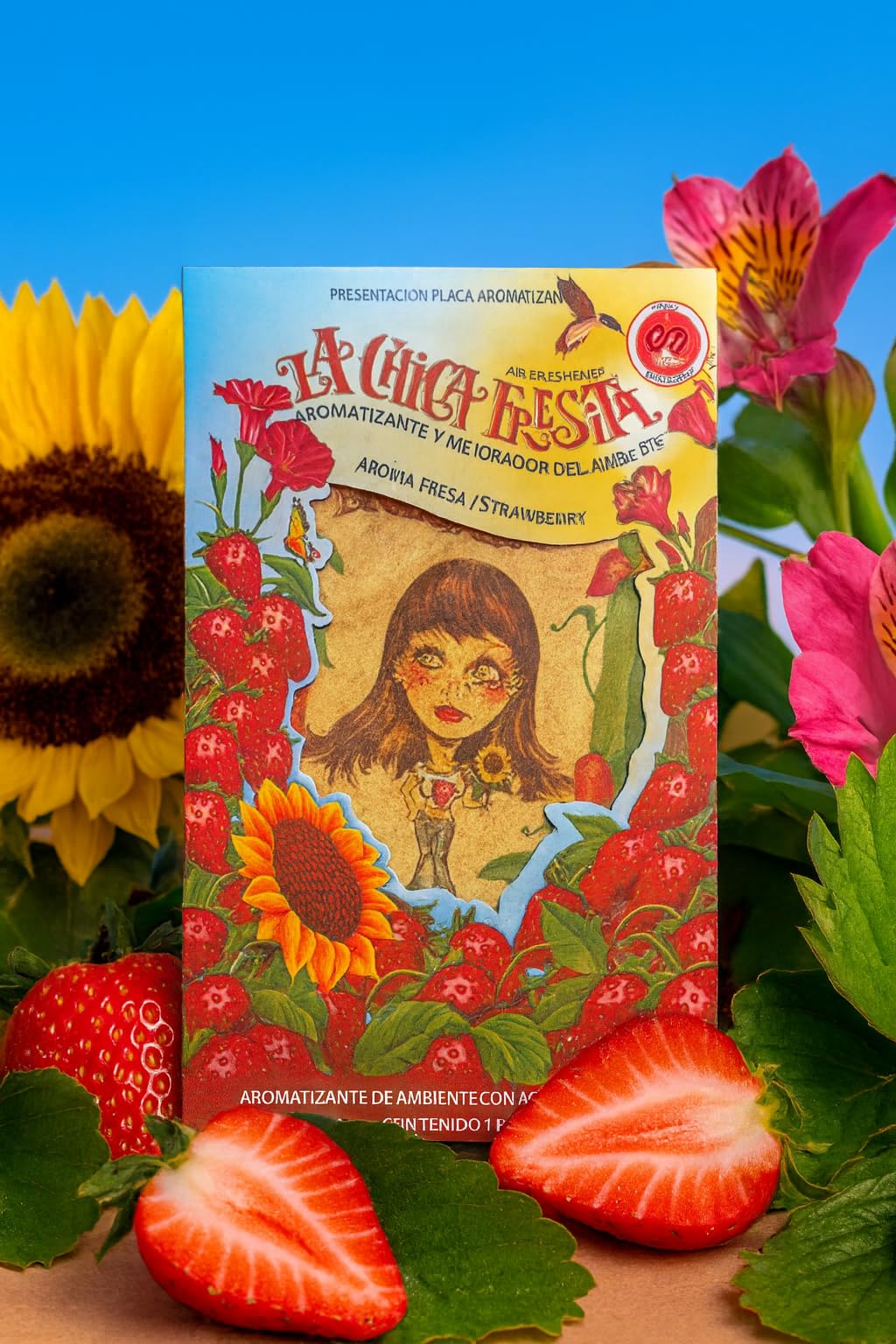 100 pcs Strawberry La Chica Fresita air Fresheners Aromatizante Fresa