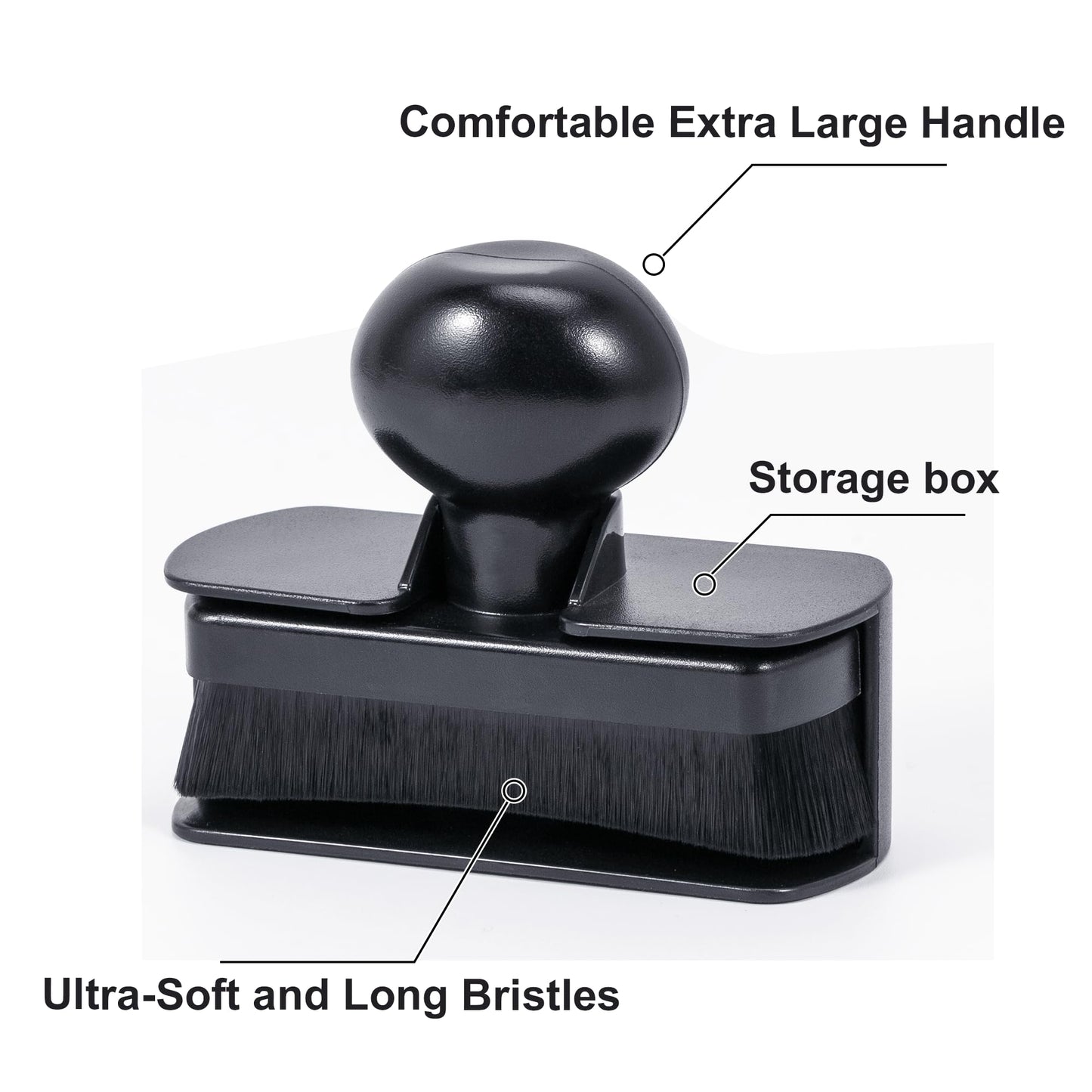 Car Tire Shine Applicator,Vegan Tire Shine Applicator with Curved Brush Head - Large Automotive Tire Dressing Applicator Brush with Storage Stand for Tire Detailing, 3.6 Inch Length (Black)