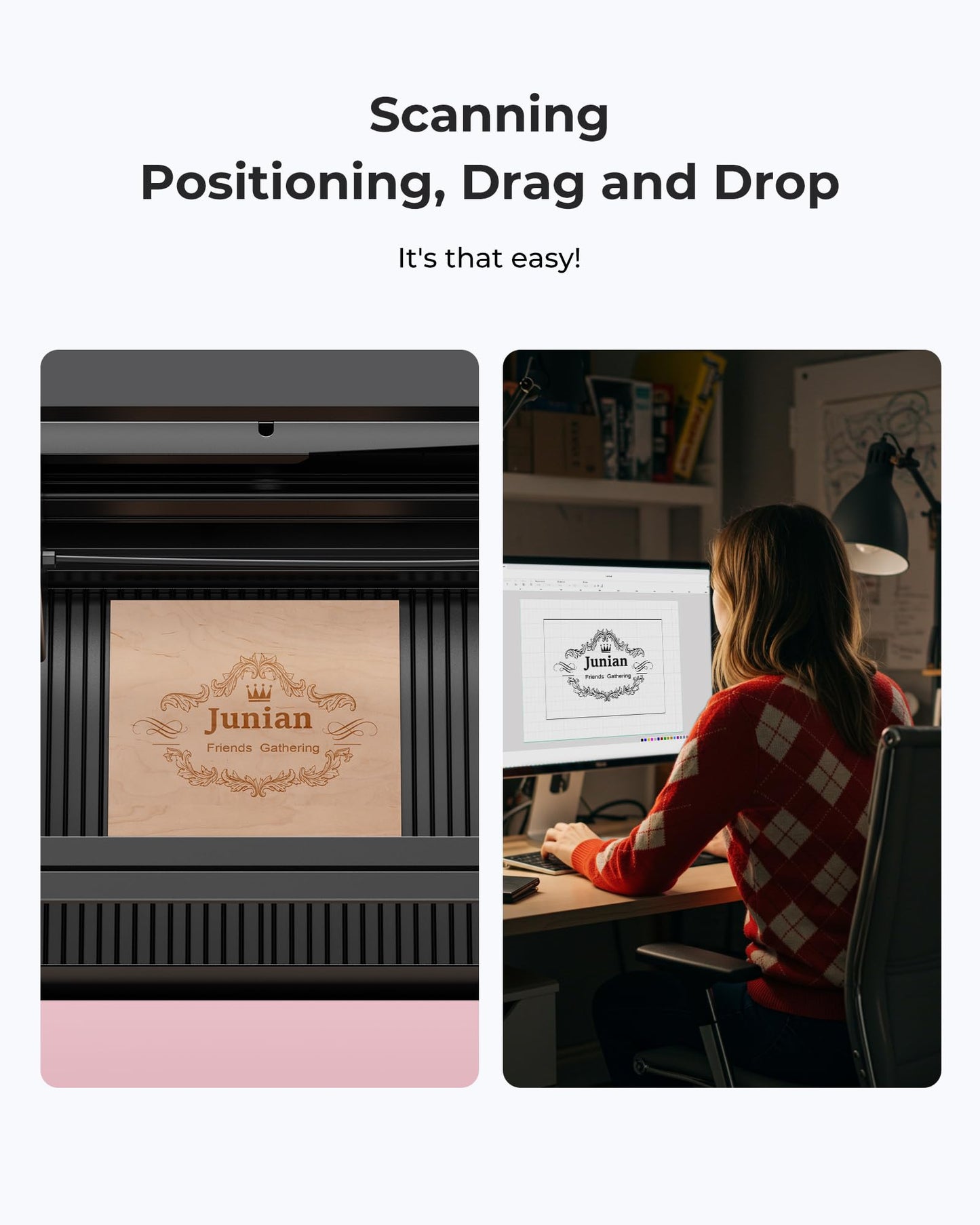 WECREAT Vista 10W Laser Engraving Machine with 9-in 1 Rotary, Smart HD Camera, Compact Diode Desktop Laser Engraver for Beginners DIY Hobbyist Wood Leather Glass Metal Jewelry Gifts Making