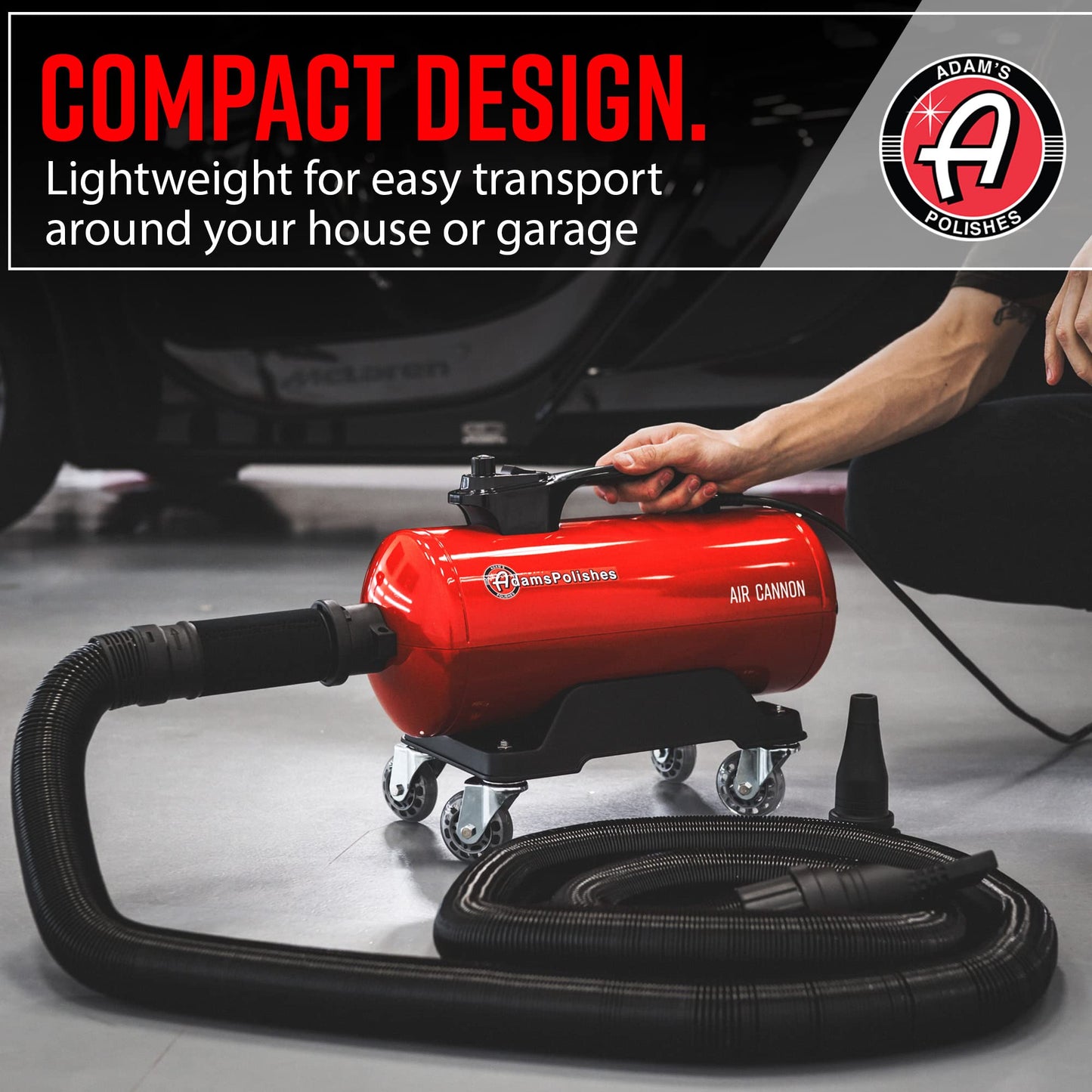 Adam's Polishes Air Cannon Car Dryer Blower - Powerful Detailing Wash | Filtered Dryers, Blowers & Blades Safer Than Microfiber Towel Cloth