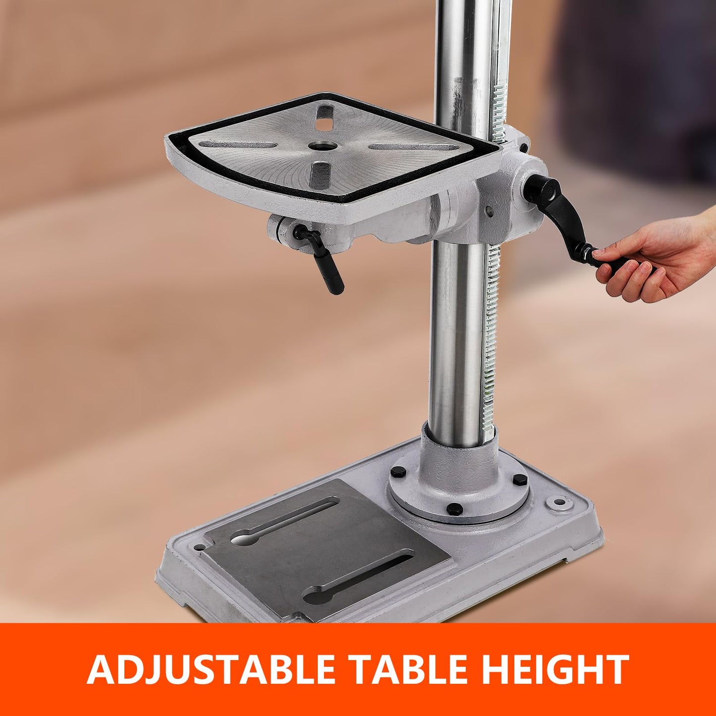 17 in Floor Drill Press, 12 Amp 120V Pure Copper Motor, 200-3630 RPM 16 Variable Speed Cast Iron Bench Drill Press, 0-45° Tilting Worktable, Tabletop Drilling Machine for Wood Metal