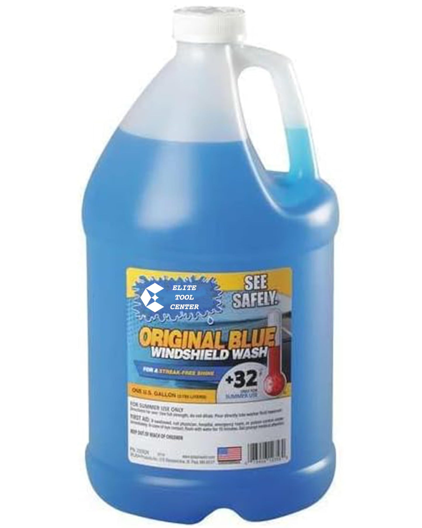 Elite Tool Center 6 Pack Splash Original Blue Windshield Washer Fluid +32 Degree 1 Gallon