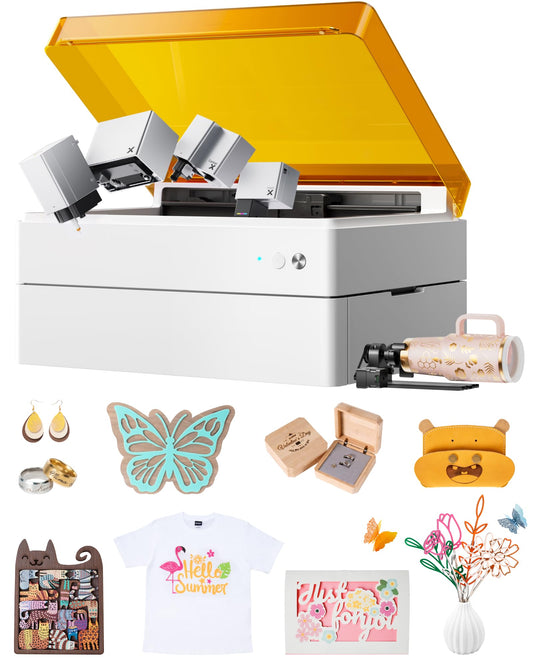 xTool M1 Ultra Laser Cutter and Engraver Machine, 4-in-1 Craft Machine with 10W (10000mW) Class I Laser Engraver, Inkjet Printing, Blade Cutting, Pen Drawing, Use on 1000+ Materials - Premium Bundle