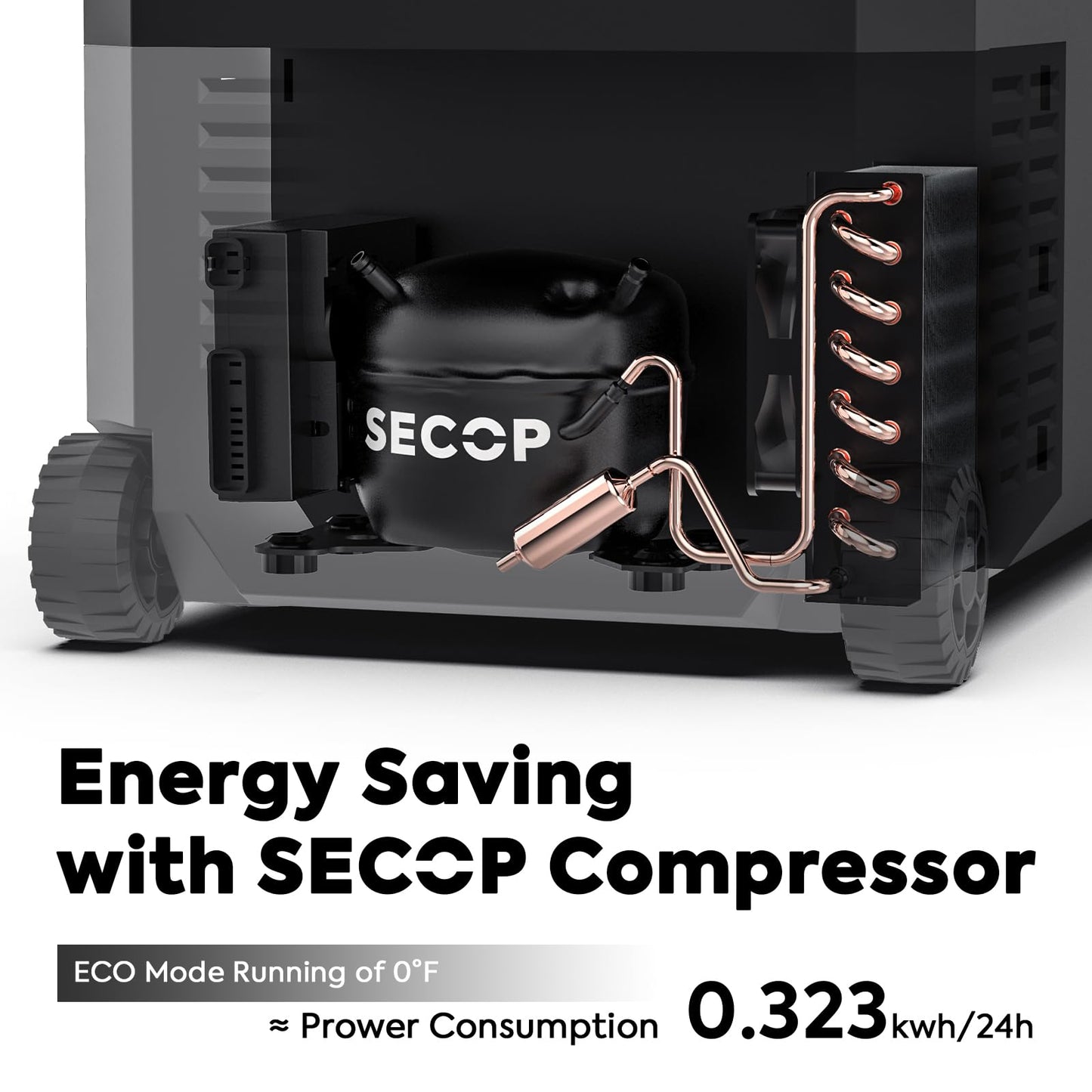 ICECO JP50 Pro Portable Refrigerator,12Volt Car Fridge Freezer, Compact Refrigerator with Secop Compressor, for Outdoor, Camping 51.7 Quart, -4℉~68℉, DC 12/24V, AC 110/240V, Multi-directional Lid