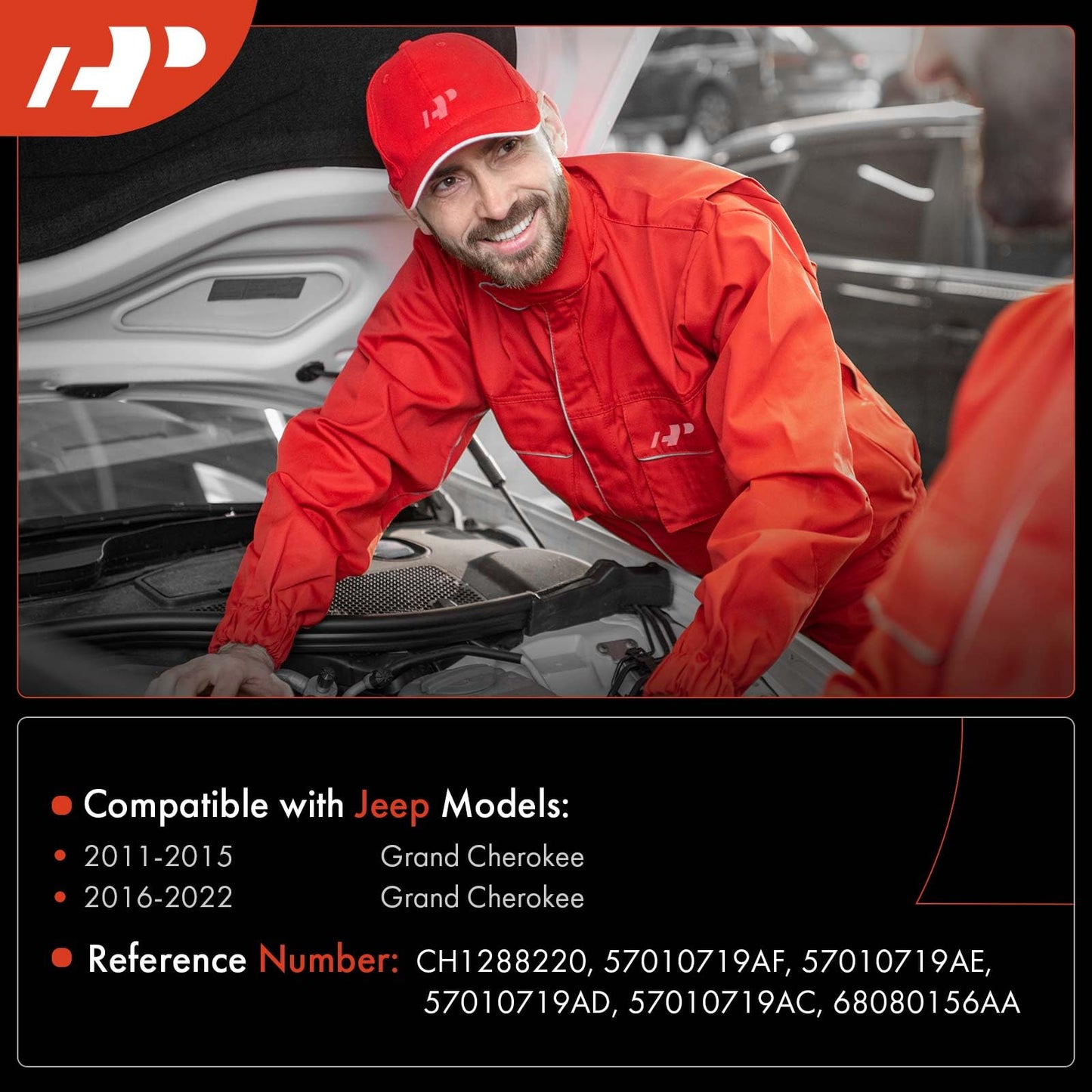 A-Premium Windshield Washer Reservoir Tank Assembly Compatible with Jeep WK2 Series Grand Cherokee 2011-2022 - with Cap & Washer Pump & Fluid Level Sensor