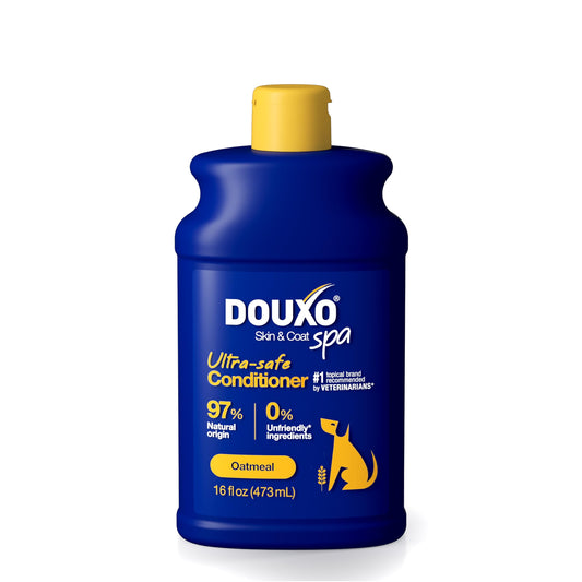 DOUXO® Skin & Coat SPA - Ultra-Safe Oatmeal Dog Conditioner, 16 fl oz, Safely Detangles, Moisturizes, Leaves The Coat Soft, Silky and Radiant, Skin-Friendly Formula