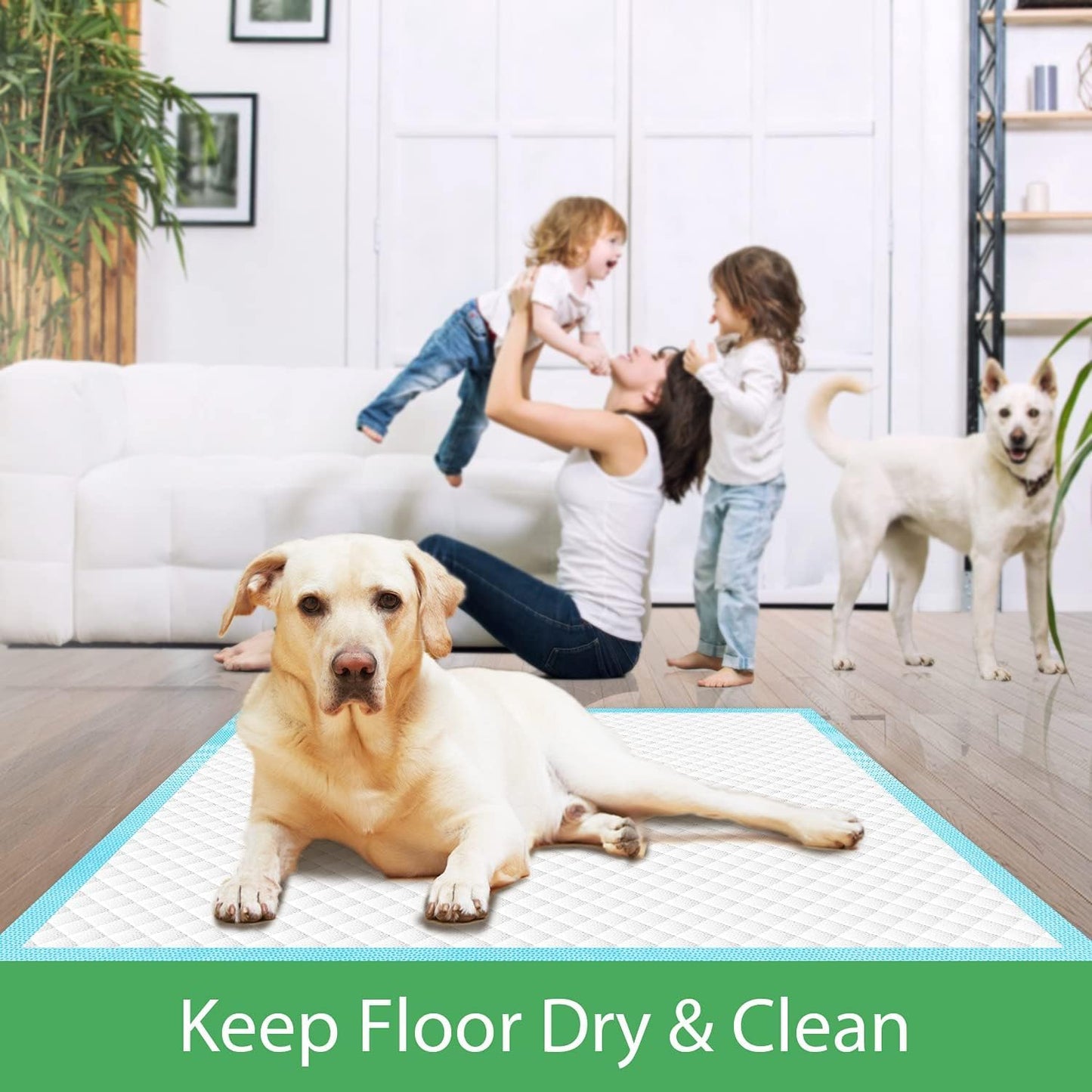 DEEP DEAR Extra Large Dog Pads 28"x34", 30 Count Thicker Puppy Pads XL, Super Absorbent Pee Pads for Dogs, Disposable Incontience Underpads for Doggies, Cats, Rabbits, Pups, Leak-Proof Pet Potty Mats