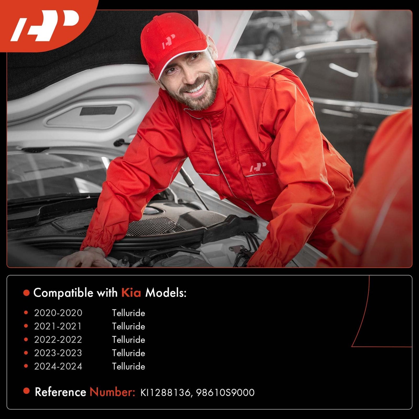 A-Premium Windshield Washer Reservoir Tank Assembly Compatible with Kia Telluride 2020 2021 2022 2023 2024 - with Cap & Fluid Level Sensor & Pump