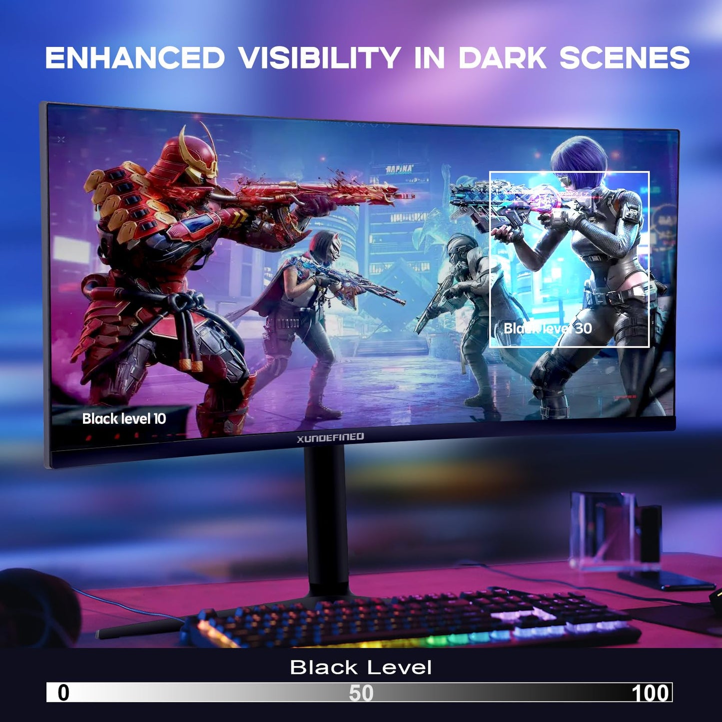 34 Inch Curved Monitor with Speaker, 180Hz UWQHD 3440x1440 Ultrawide Curved Gaming Monitor Split Screen, 4000:1 Contrast, sRGB 126%, FreeSync & G-SYNC, HDMI, DisplayPort, VESA, Height/Tilt/Swivel