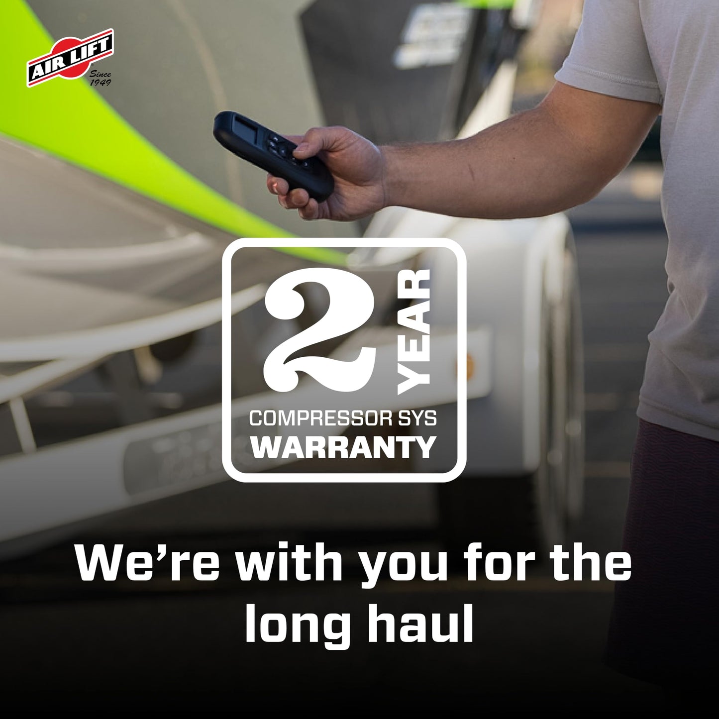 Air Lift WirelessAir + EZ Mount, 2nd Generation On-Board Air Compressor with Mobile App - 74000EZ