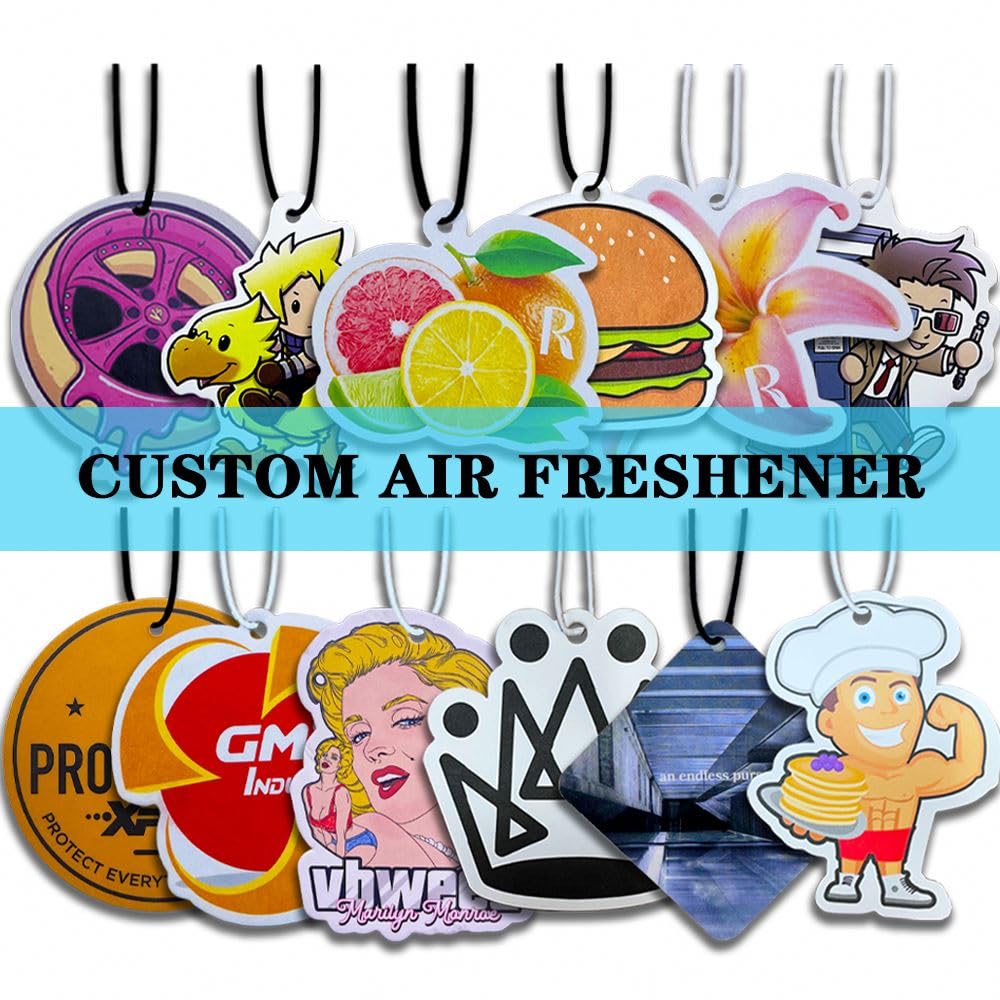 100PCS Wholesale Custom Car Air Fresheners in Bulk for Promotional Gifts Custom Logo Air Fresheners with Photo/Text Bulk, Ideal for Business Advertising & Event Giveaways (100PCS)