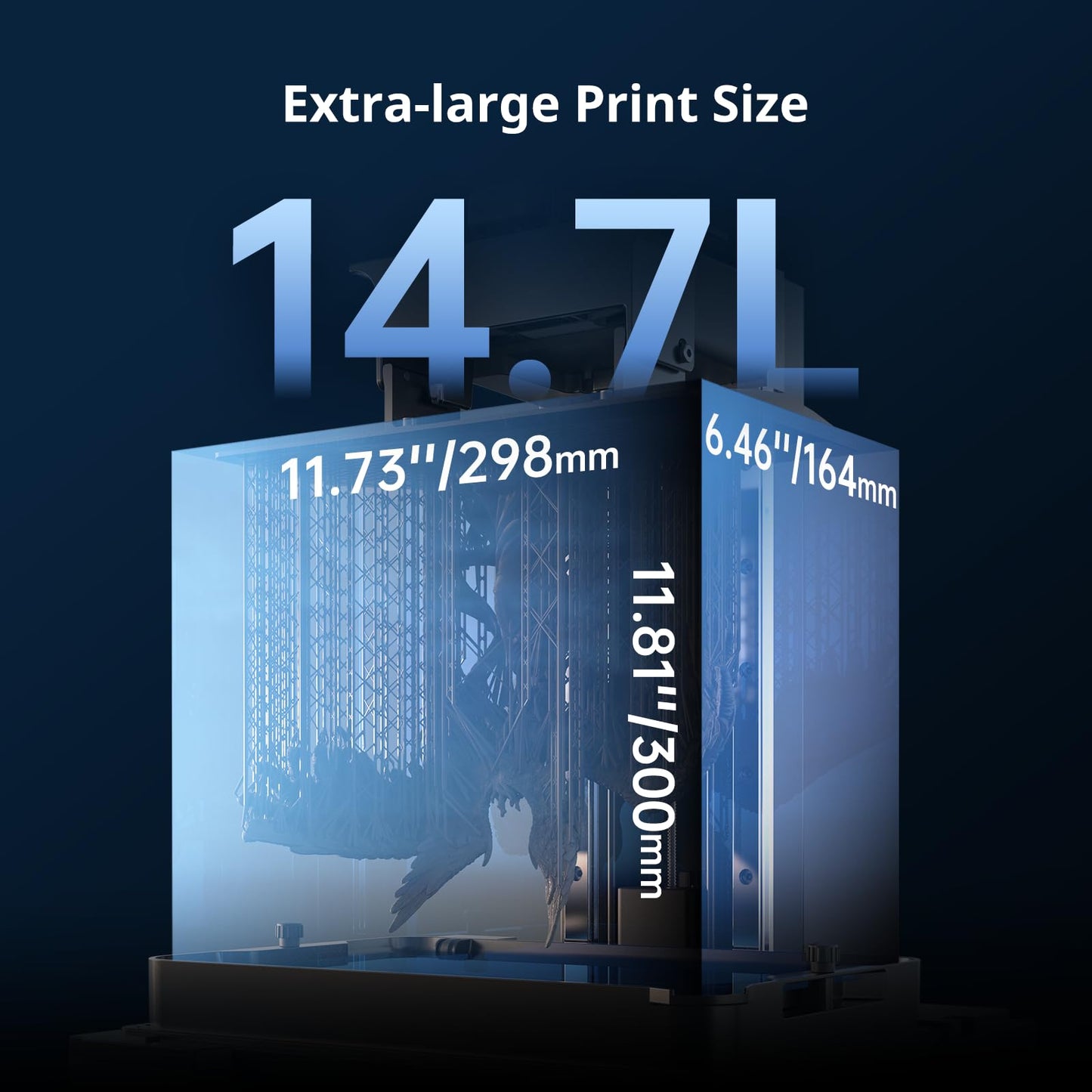 ANYCUBIC Photon Mono M7 MAX Resin 3D Printer, 13.6’’ 7K Large Resin Printer with COB LighTurbo 3.0, Flip-Open Cover Design, Intelligent-Assist Printing, Print Size 11.8'' x 11.7'' x 6.5''