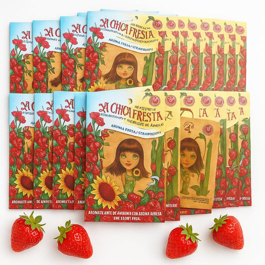 100 pcs Strawberry La Chica Fresita air Fresheners Aromatizante Fresa