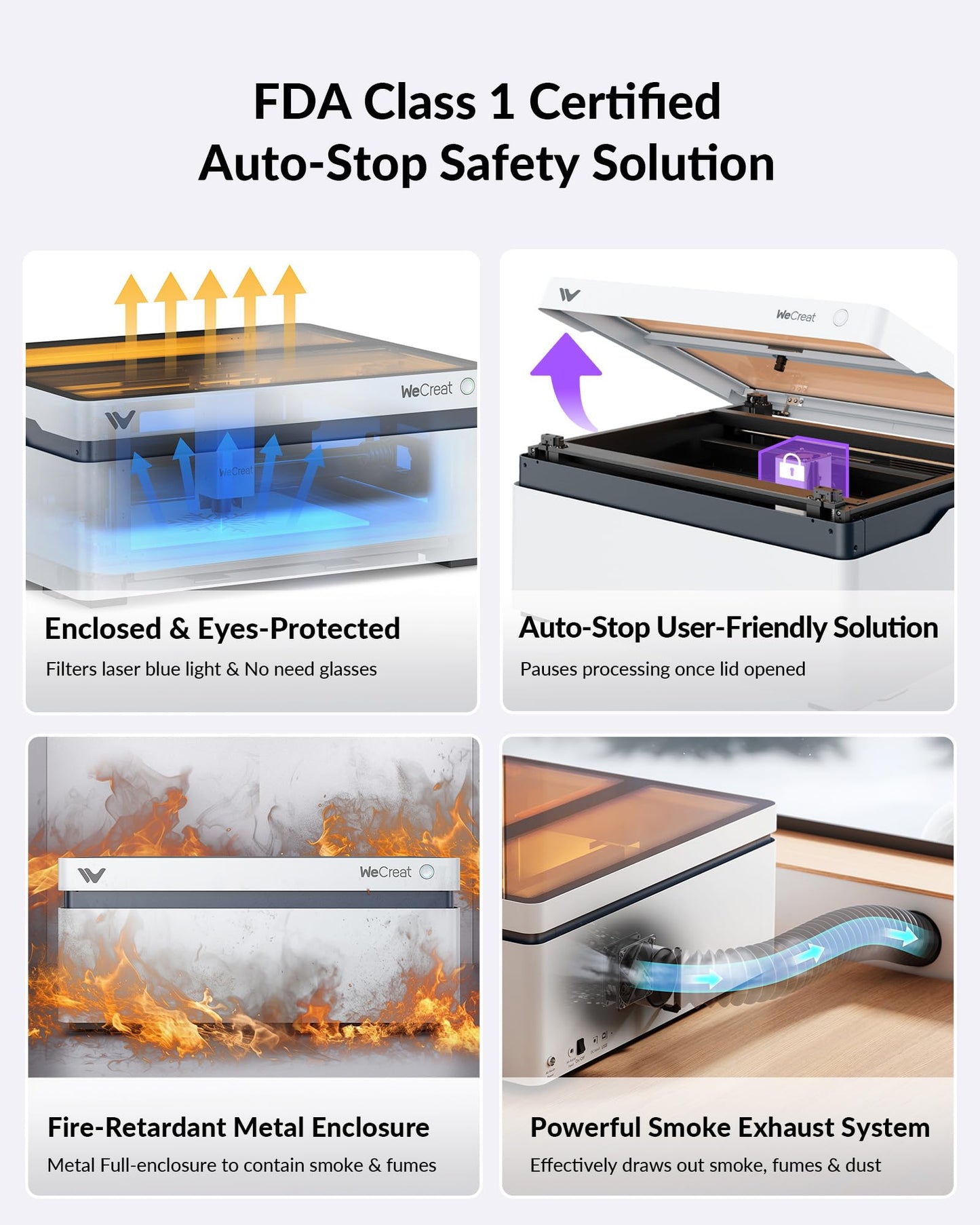 WECREAT Vision 20W Laser Engraver, Auto-Lifting for 5.5" Material, Smart Camera for Easiest Positioning, 600mm/s Speed, Laser Engraving Machine for Tumblers Metal Wood Acrylic DIY Craft Gifts Making