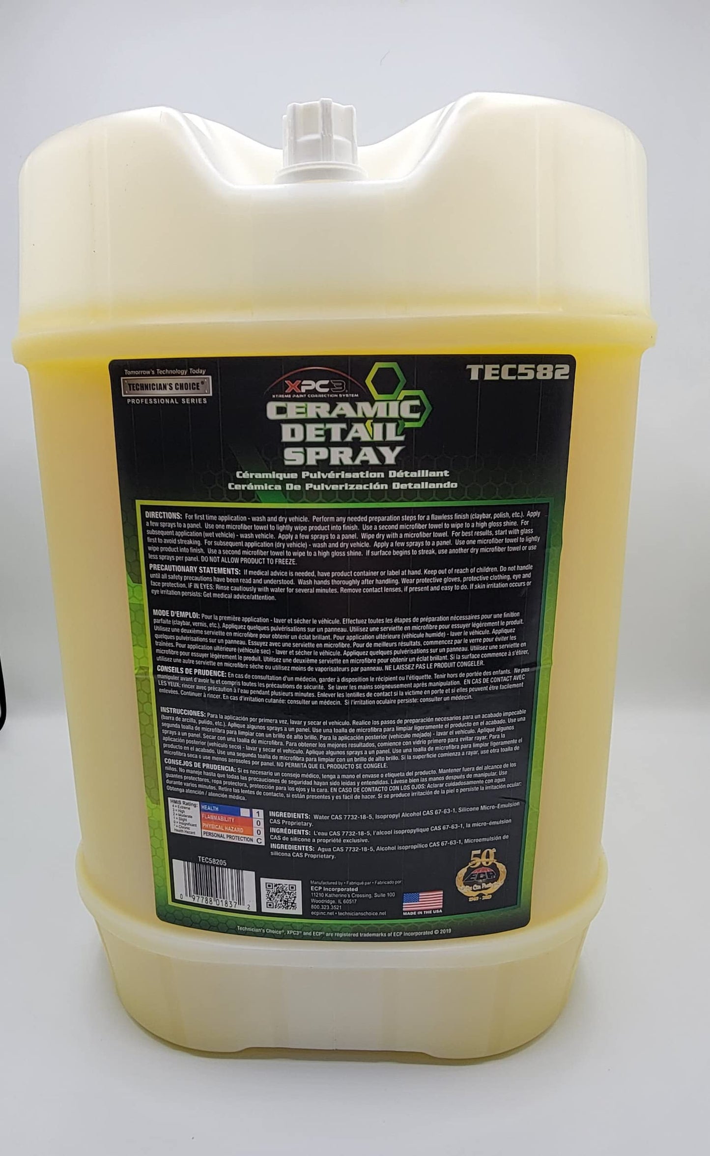 Technicians Choice TEC582 CERAMIC DETAIL SPRAY (5 Gallon)