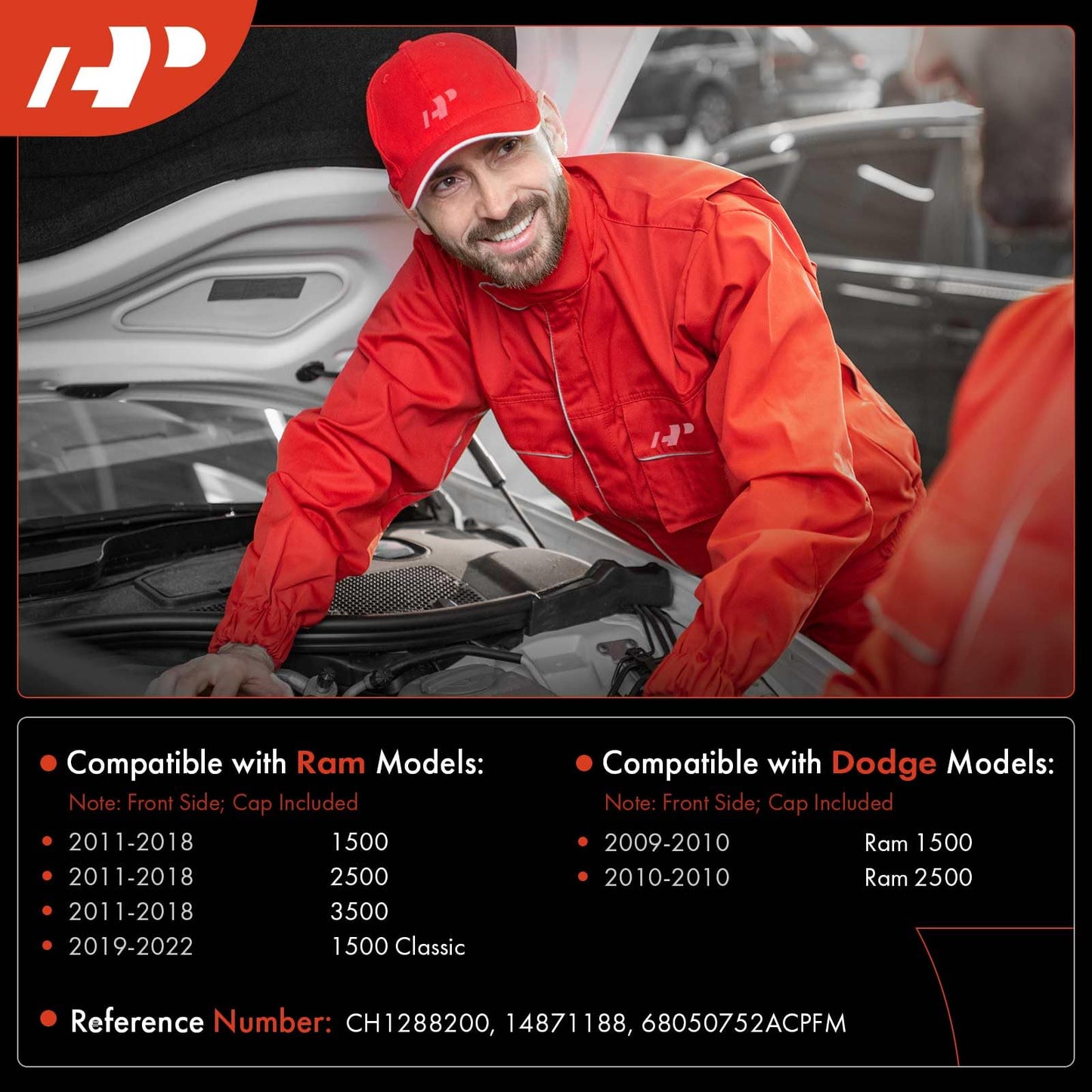 A-Premium Windshield Washer Reservoir Compatible with Select Dodge & Ram Models - 1500 2500 3500 2011-2018, Ram 1500 2500, with Cap/Washer Pump/Hose/Fluid Level Sensor/Bracket