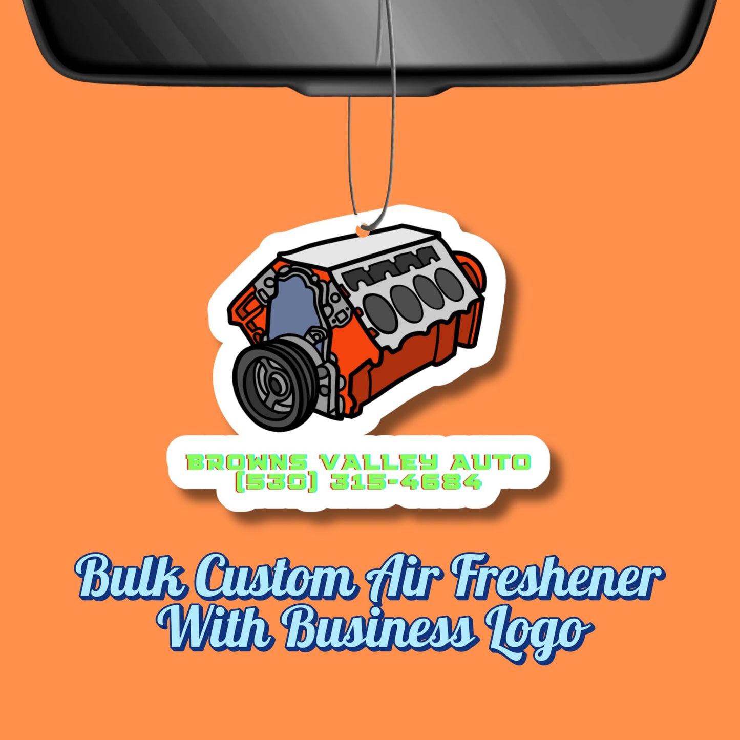 250PCS Bulk Custom Business Logo Air Freshener, Wholesale Custom Branded Air Freshener For Business, Commercial Grade Printing, Double-sided, Ideal For Brand Marketing and Brand Promotion (250pcs)