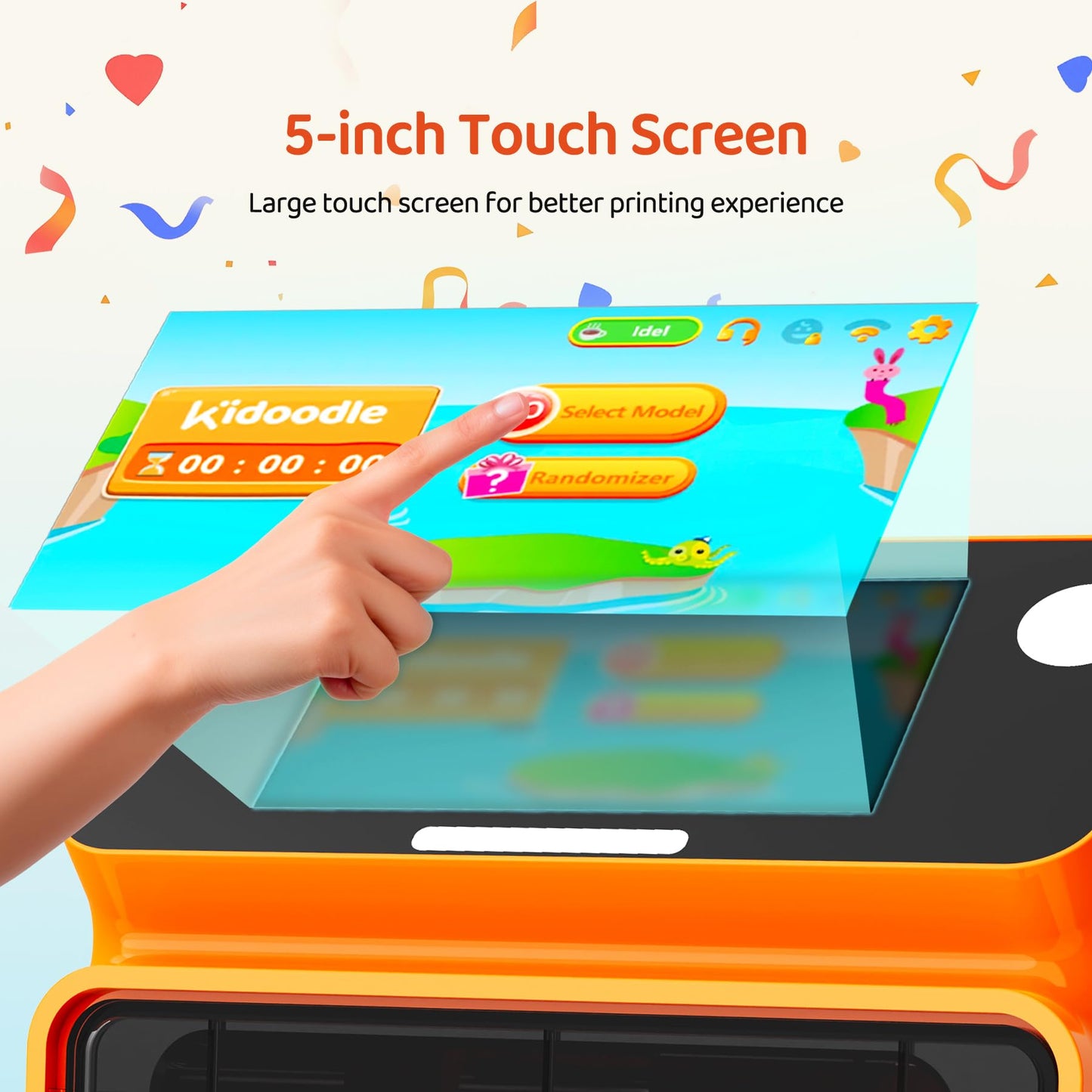 3D Printer for Kids, Safe for Children, Toy 3D Printer, STEM Learning Mate, Wi-Fi & App Control, Weekly Update Toy Library, Touch Screen, Mini Size, Easy Setting/One Click to Print