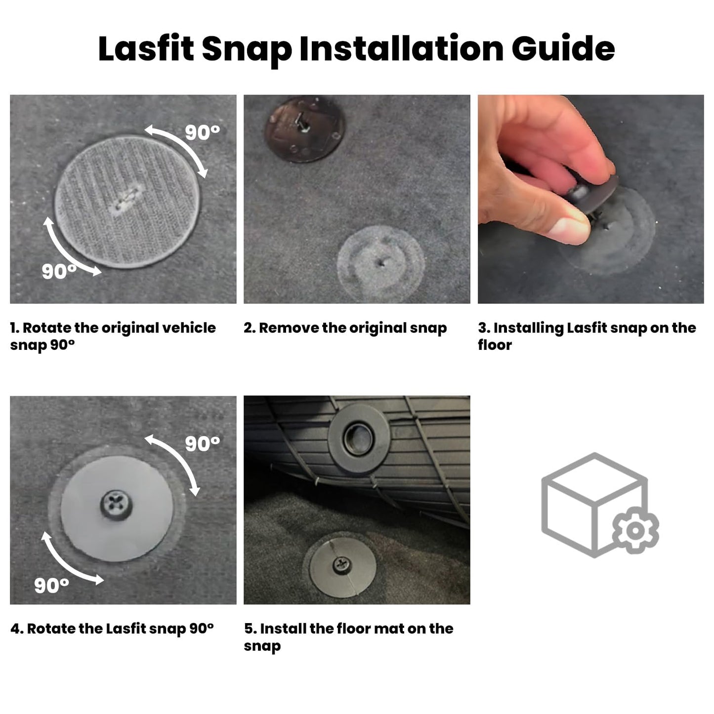 LASFIT Floor Mats&Trunk Mat Fit for BMW X5 2019-2024 2025 2026 40i/45e/50e/50i/M/M50i/M60i, All Weather TPE Custom Fit 1st&2nd Row Full Set Car Mats & Cargo Liner(Only for 5 Passengers), Black