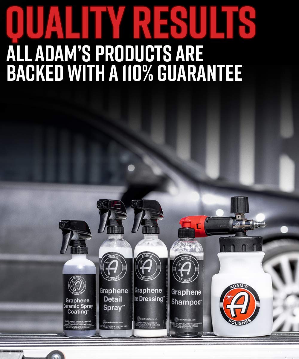 Adam's Polishes Graphene Shampoo Washing Bundle - Ceramic Coating Infused Car Wash Soap - Powerful Cleaner & Protection In One Step - pH Neutral, High Suds For Foam Cannon, Gun, Or Detailing Buck