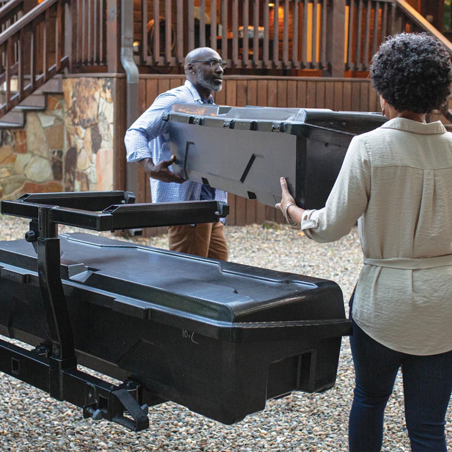 Yakima EXO GearLocker Car Cargo Carrier, Hard Top Shell Box for EXO SwingBase System, Black - Heavy-Duty Vehicle Storage Accessories for Travel and Camping