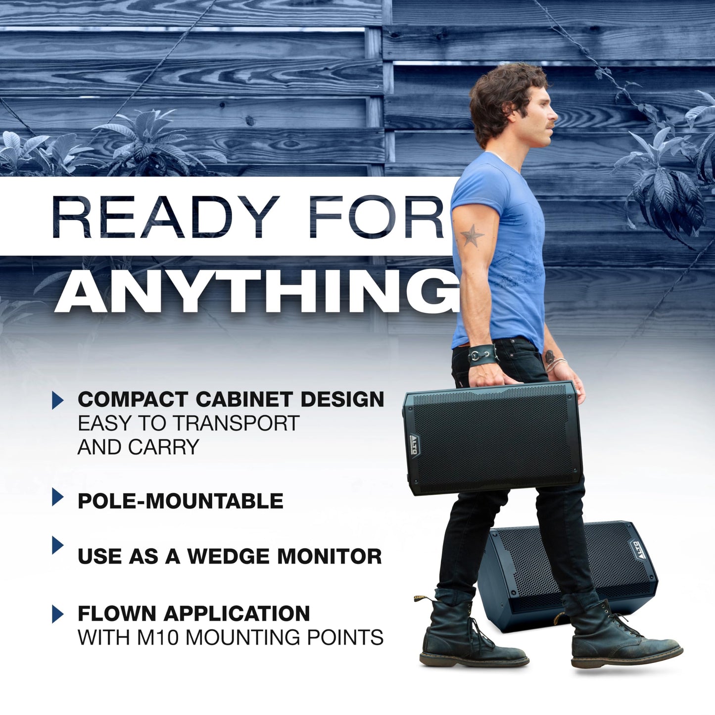 ALTO TS410 2000W 10" Powered PA Speaker with 3 Channel Mixer, Bluetooth Streaming, Wireless Loudspeaker Linking, DSP App